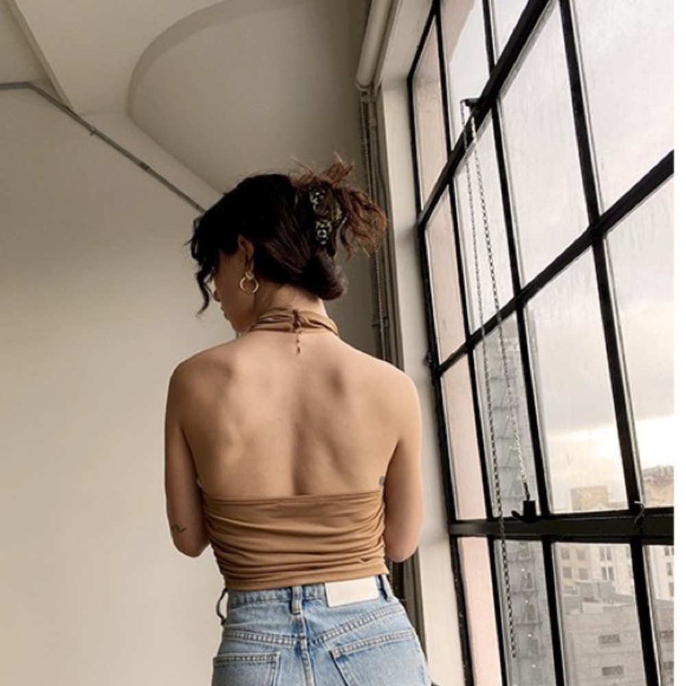 COCOA RUNCHING HALTER TOP - Picture 6 of 6